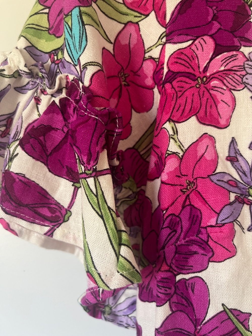 London Times Fuchsia and Cream Floral Dress or tunic - Picture 5 of 11